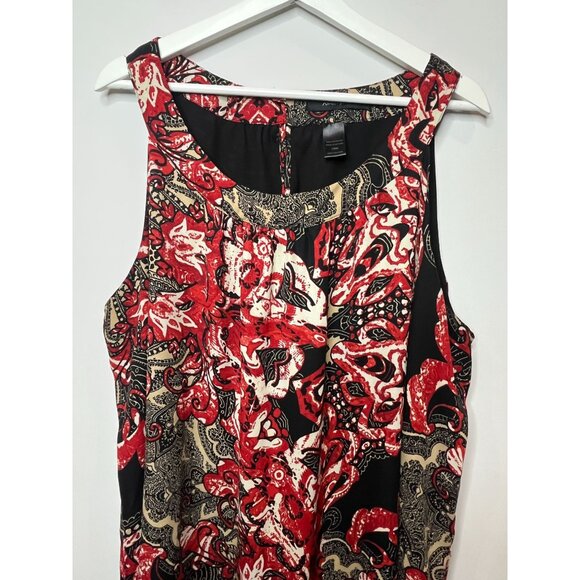 Ashley Stewart Top Womens Plus Size 26 4X Shirt Sleeveless Tunic Blouse Red Work - Picture 2 of 16